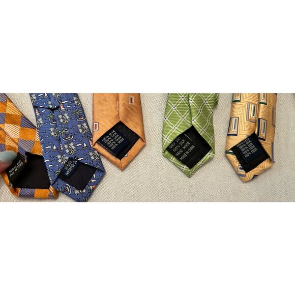 Lot Of 5 Meeting Street, M Kors, Vineyard Vines 100% Silk Neck Ties- Bright Fun! - Picture 12 of 14